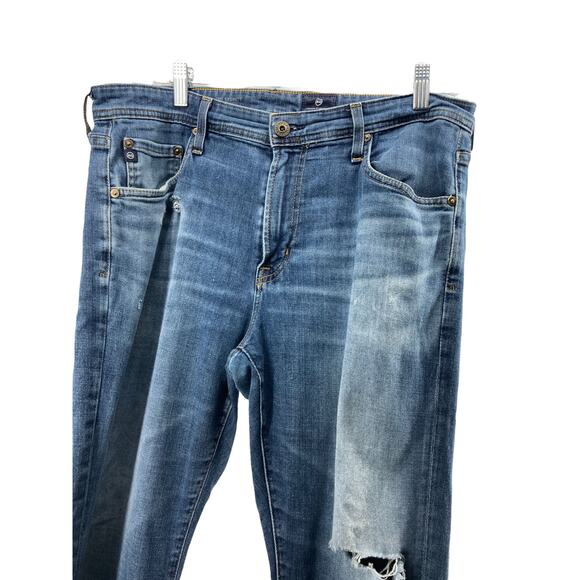 AG Adriano Goldschmied Distressed Blue Denim The Everett Jeans Men's Size 34x32 - Picture 5 of 16